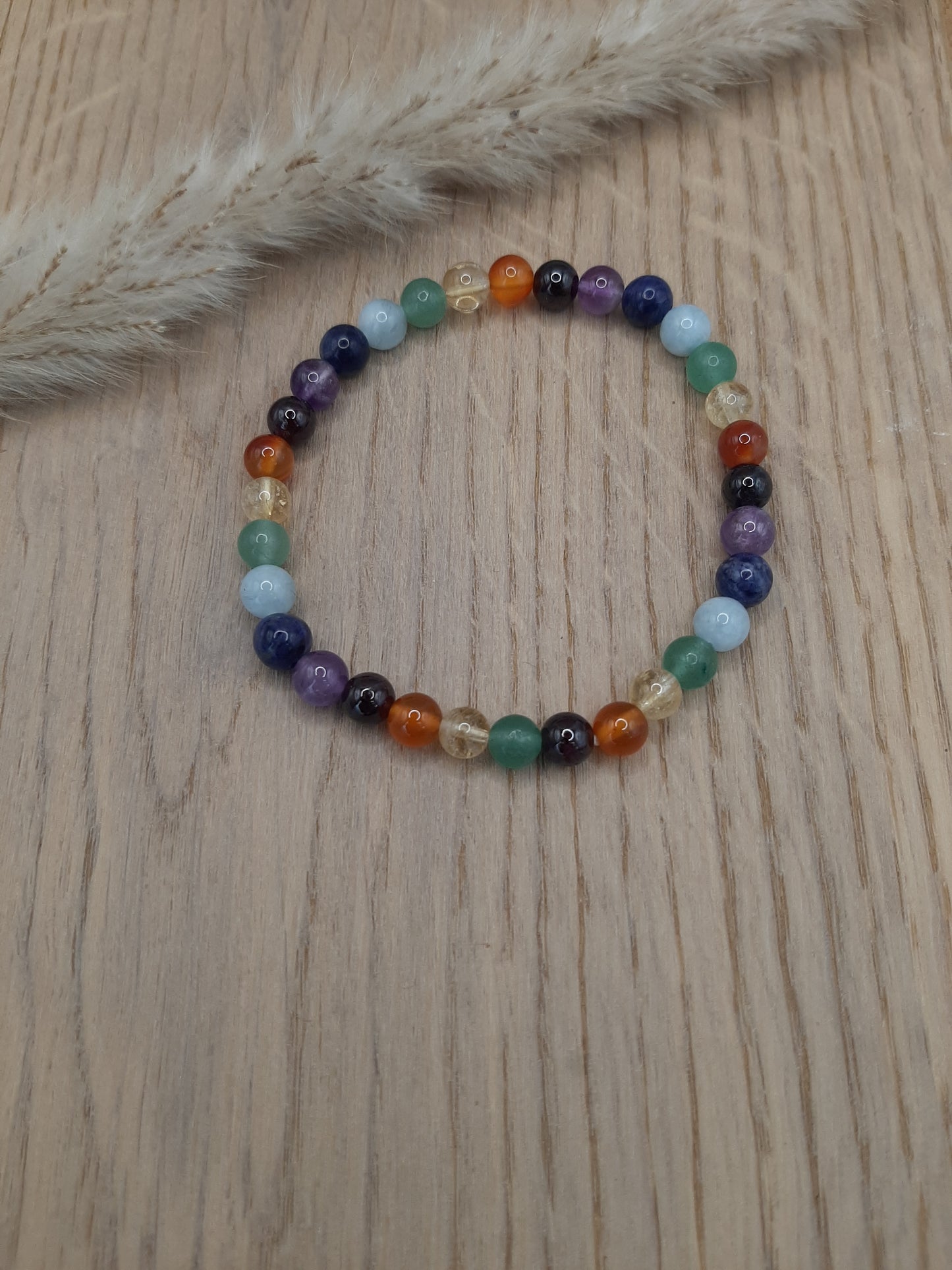 Chakra Armband rund 6mm