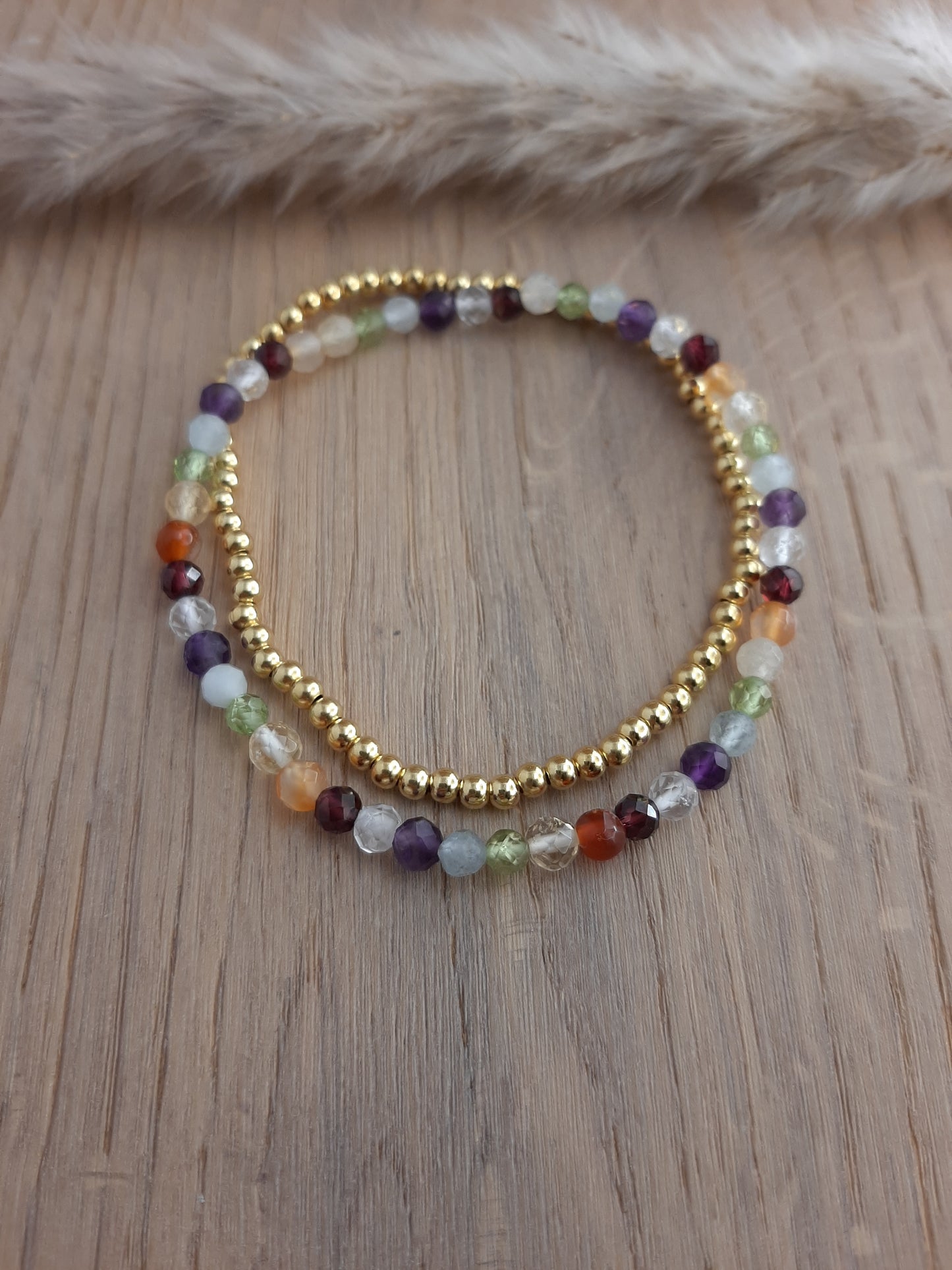 Chakra Armband facettiert 4mm