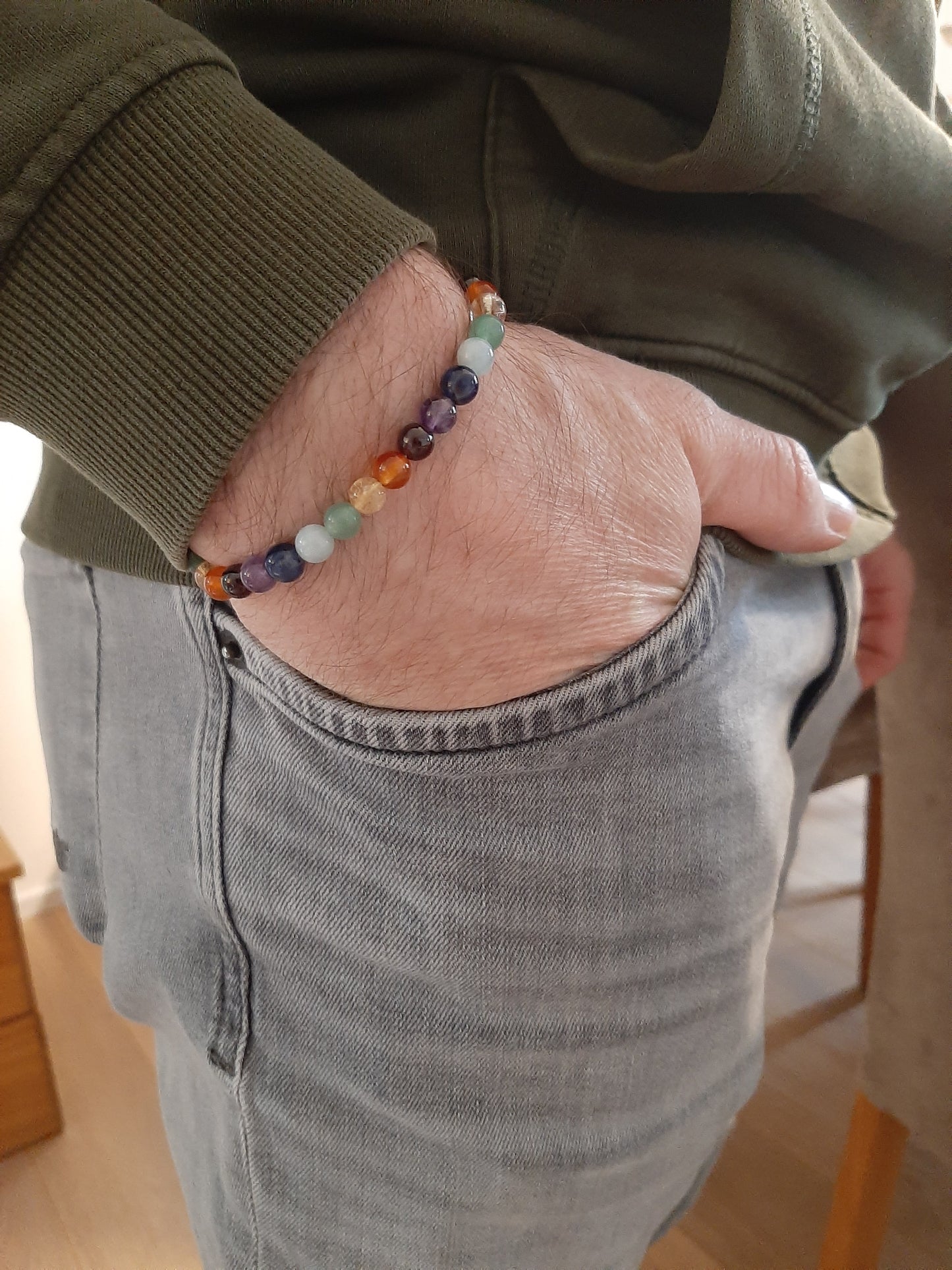 Chakra Armband rund 6mm