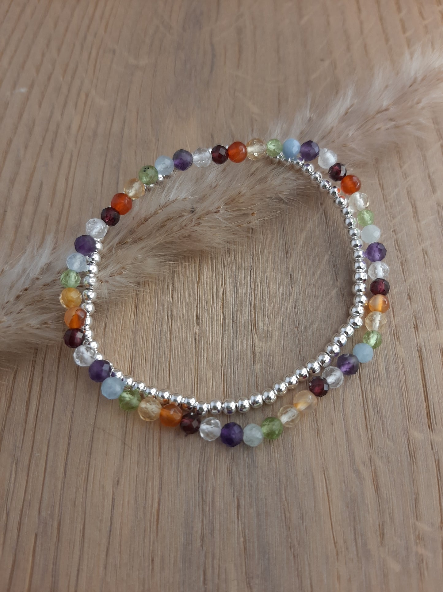 Chakra Armband facettiert 4mm